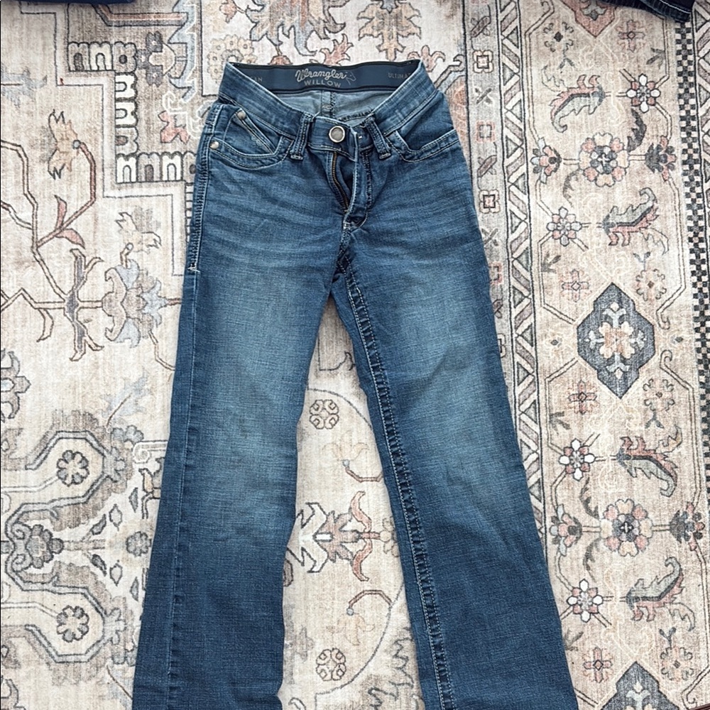 Wrangler Blue Flare Wide Leg Jeans